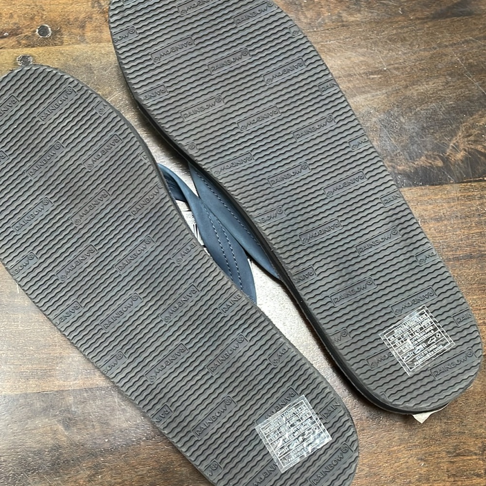 Rainbow premier leather flip flops-color is navy - Picture 4 of 5